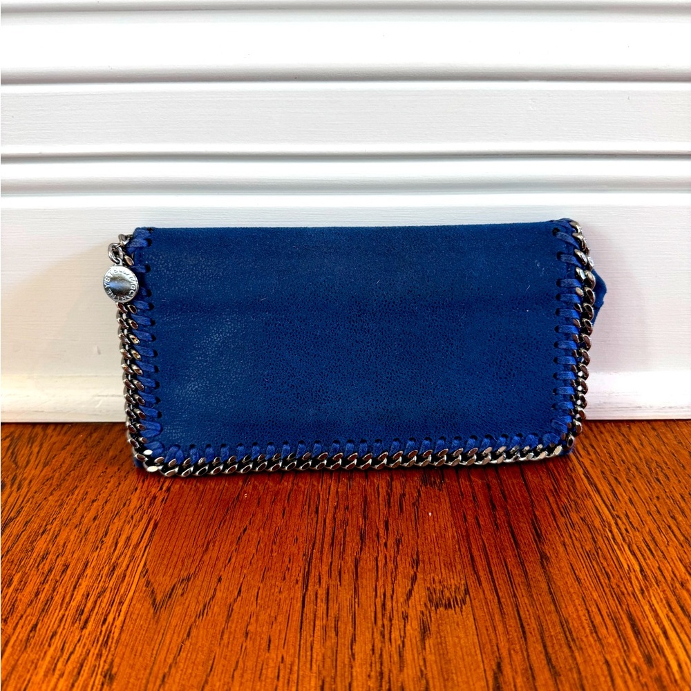 Stella McCartney Blue Falabella Flap Continental Wallet